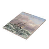 De Corvette "Galathea" in een Storm Tegeltje (Zijkant)