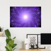 De Cosmic Lotus Poster (Thuiskantoor)