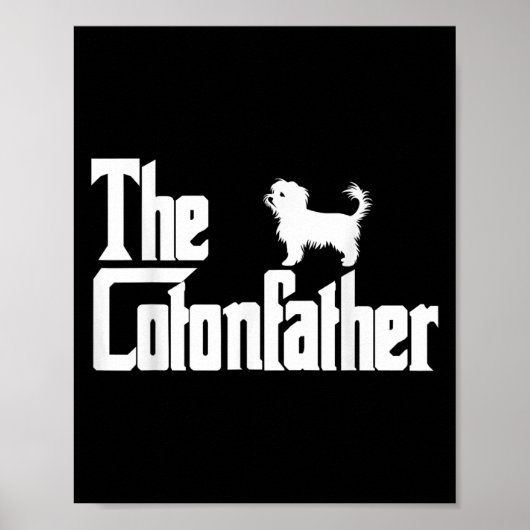 De Cotonvader Funny Coton De Tulear Hond Dad Shir Poster (Voorkant)
