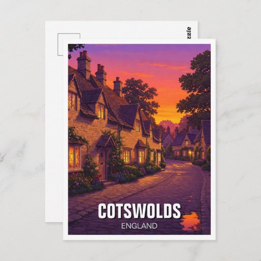 De Cotswolds reizen door Engeland Briefkaart (Voorkant / Achterkant)