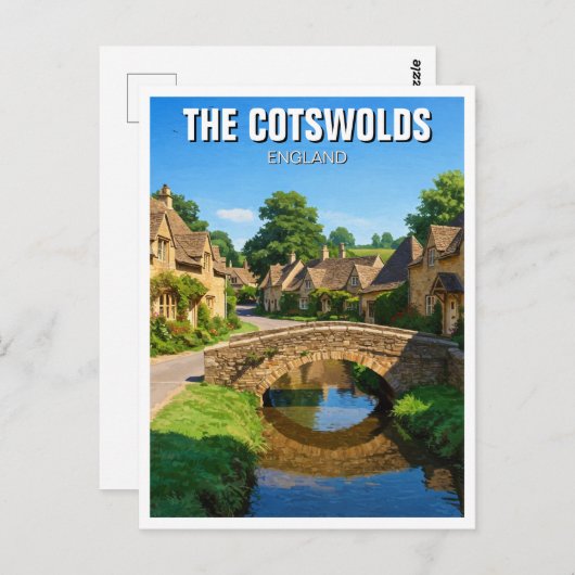 De Cotswolds reizen door Engeland Briefkaart (Voorkant / Achterkant)