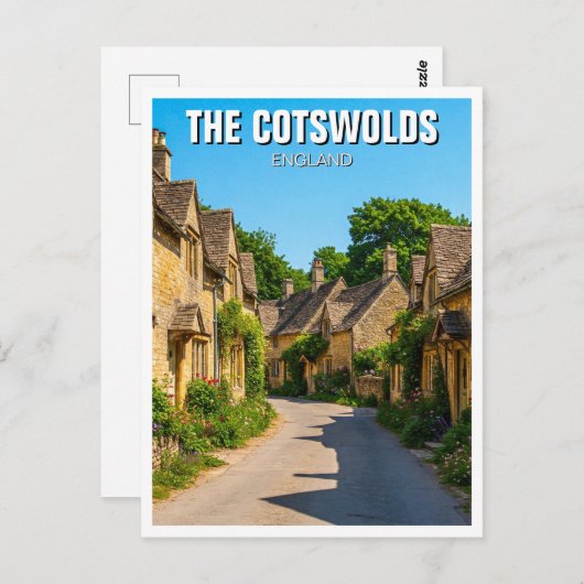 De Cotswolds reizen door Engeland Briefkaart (Voorkant / Achterkant)