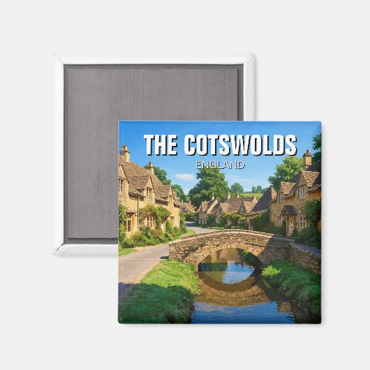 De Cotswolds reizen door Engeland Magneet (Voorkant / Achterkant)