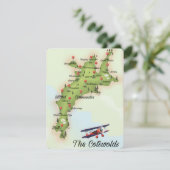 De Cotswolds Vintage Kaart (Staand voorkant)