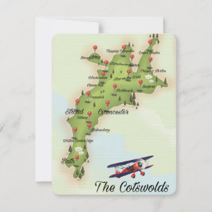 De Cotswolds Vintage Kaart