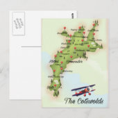 De Cotswolds Vintage Kaart (Voorkant / Achterkant)