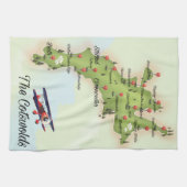 De Cotswolds Vintage Kaart Theedoek (Horizontaal)