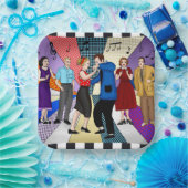 De 'Couple Dancing Retro' uit 1950 met de naam 'Bi Papieren Bordje (Feest)