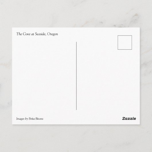 De cove in Seaside, Oregon Briefkaart (Achterkant)