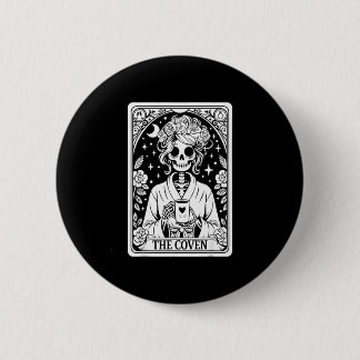De coven skelet bruiloft vrijgezellenfeest gothisc ronde button 5,7 cm