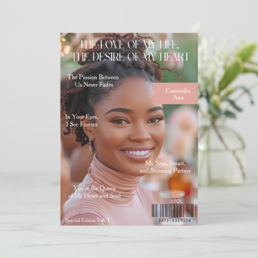 De cover van het tijdschrift Love of My Life Feestdagenkaart (Staand voorkant)