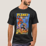 De cover van Planet Comics #55 |  strip T-shirt<br><div class="desc">De cover van Planet Comics #55,  een geweldige gouden eeuw stripverhaal met aliens,  raketschepen en een heldin met een ray pistool. Geweldige kunst en een geweldig voorbeeld van retro komische cover. Vanaf juli 1948.</div>