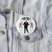 De Covid Trump Dance Ronde Button 7,6 Cm (In situ)