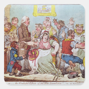 De Cow Pock of de Wonderful Effecten Vierkante Sticker