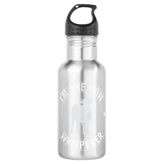 De Cow Whisperer - Farming Farmer Gift Waterfles (Voorkant)