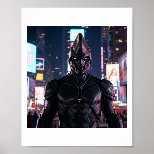 De Cowary Blauwe Bliksem Jager Sticker Poster (Voorkant)