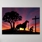 De Cowboy aan de voet van de poster kunst (Voorkant)