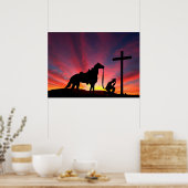 De cowboy bij het Christelijke Westerne Poster van (Keuken)