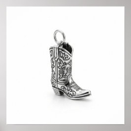 De Cowboy Boot Charm Poster