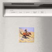 De Cowboy (door Frederic Remington) Magneet (Insitu (Vaatwasser))
