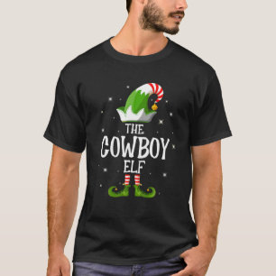 De Cowboy Elf Family Matching Group Kerstmis T-shirt