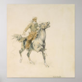 De cowboy, Frederic Remington Poster (Voorkant)