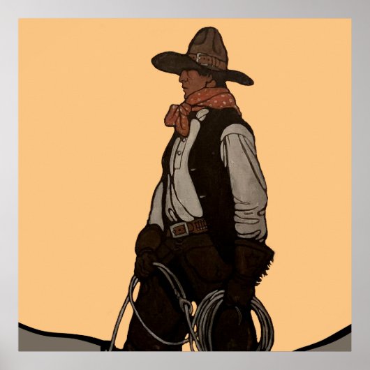 De Cowboy Magazine Cover door NC Wyeth Poster (Voorkant)