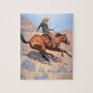 De cowboy (olie op doek) legpuzzel