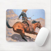 De cowboy (olie op doek) muismat (Met muis)