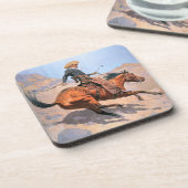 De cowboy (olie op doek) onderzetter (Linkerzijde)