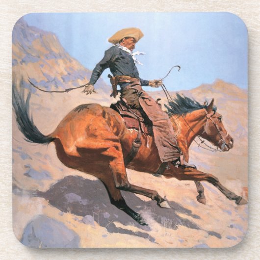 De cowboy (olie op doek) onderzetter (Voorkant)