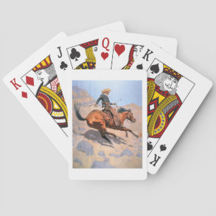 De cowboy (olie op doek) speelkaarten