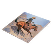 De cowboy (olie op doek) tegeltje (Zijkant)