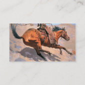 De cowboy (olie op doek) visitekaartje (Achterkant)