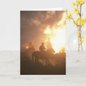 De Cowboy van de zonsondergang Kaart (Gele Bloem)