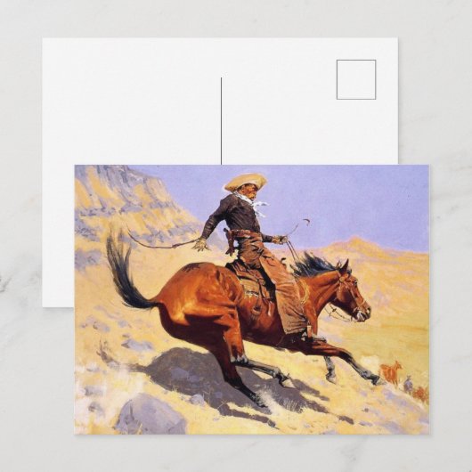 De Cowboy (van Frederic Remington) Briefkaart (Voorkant / Achterkant)
