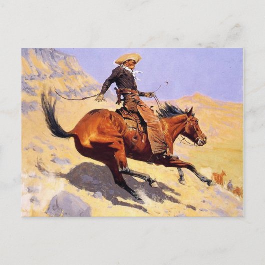 De Cowboy (van Frederic Remington) Briefkaart (Voorkant)