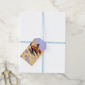 De Cowboy (van Frederic Remington) Cadeaulabel (Met Touw)