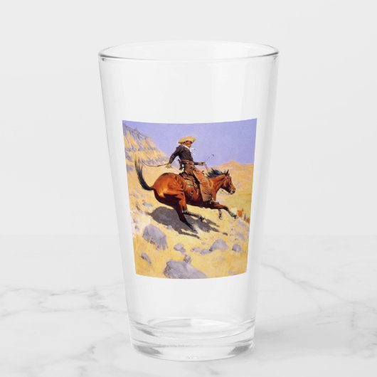 De Cowboy (van Frederic Remington) Glas (Voorkant)