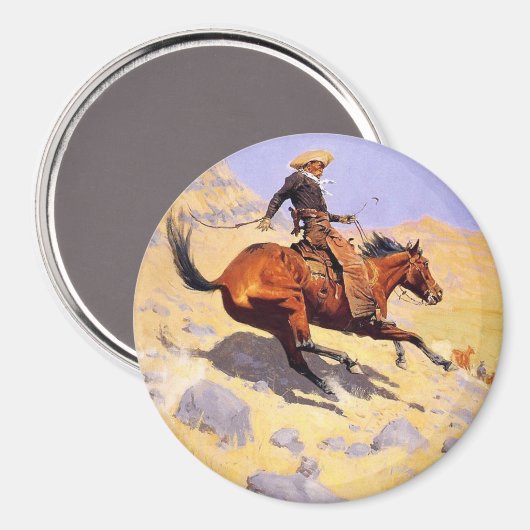 De Cowboy (van Frederic Remington) Magneet (Voorkant / Achterkant)