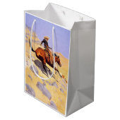 De Cowboy (van Frederic Remington) Medium Cadeauzakje (Achterkant Gekanteld)