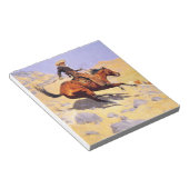De Cowboy (van Frederic Remington) Notitieblok (Schuin)