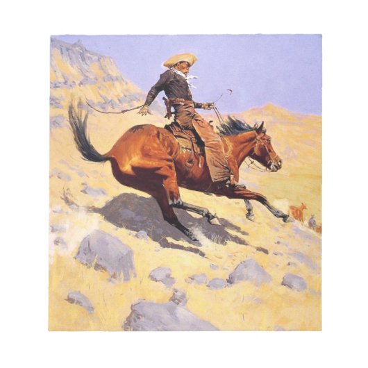 De Cowboy (van Frederic Remington) Notitieblok (Voorkant)