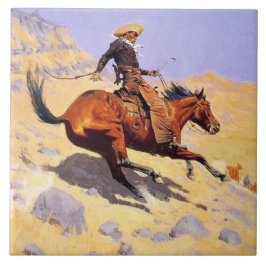 De Cowboy (van Frederic Remington) Tegeltje