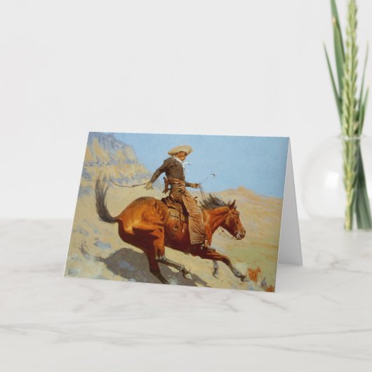 De cowboy van Frederic Remington's (1902) Kaart (Voorkant)