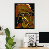 De Cowboy van het poster met Kabel (Thuiskantoor)