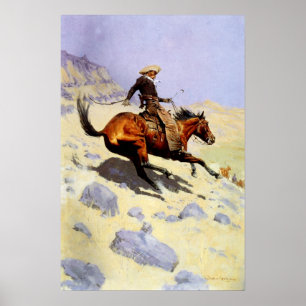 De Cowboy van Remington, Vintage Cavalerie Militai Poster