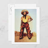 De Cowboy van Texas, c.1890 (olie op canvas) Briefkaart (Voorkant / Achterkant)