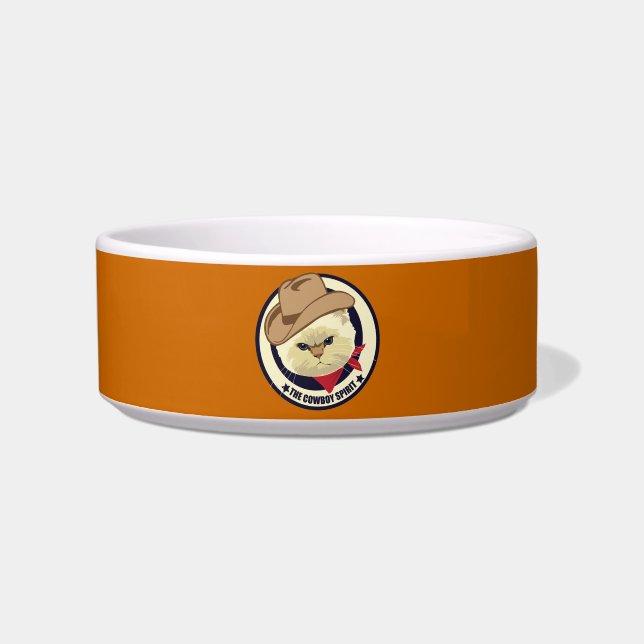 De cowboygeest voerbakje (Voorkant)