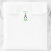 De cowboys ronde sticker (Tas)